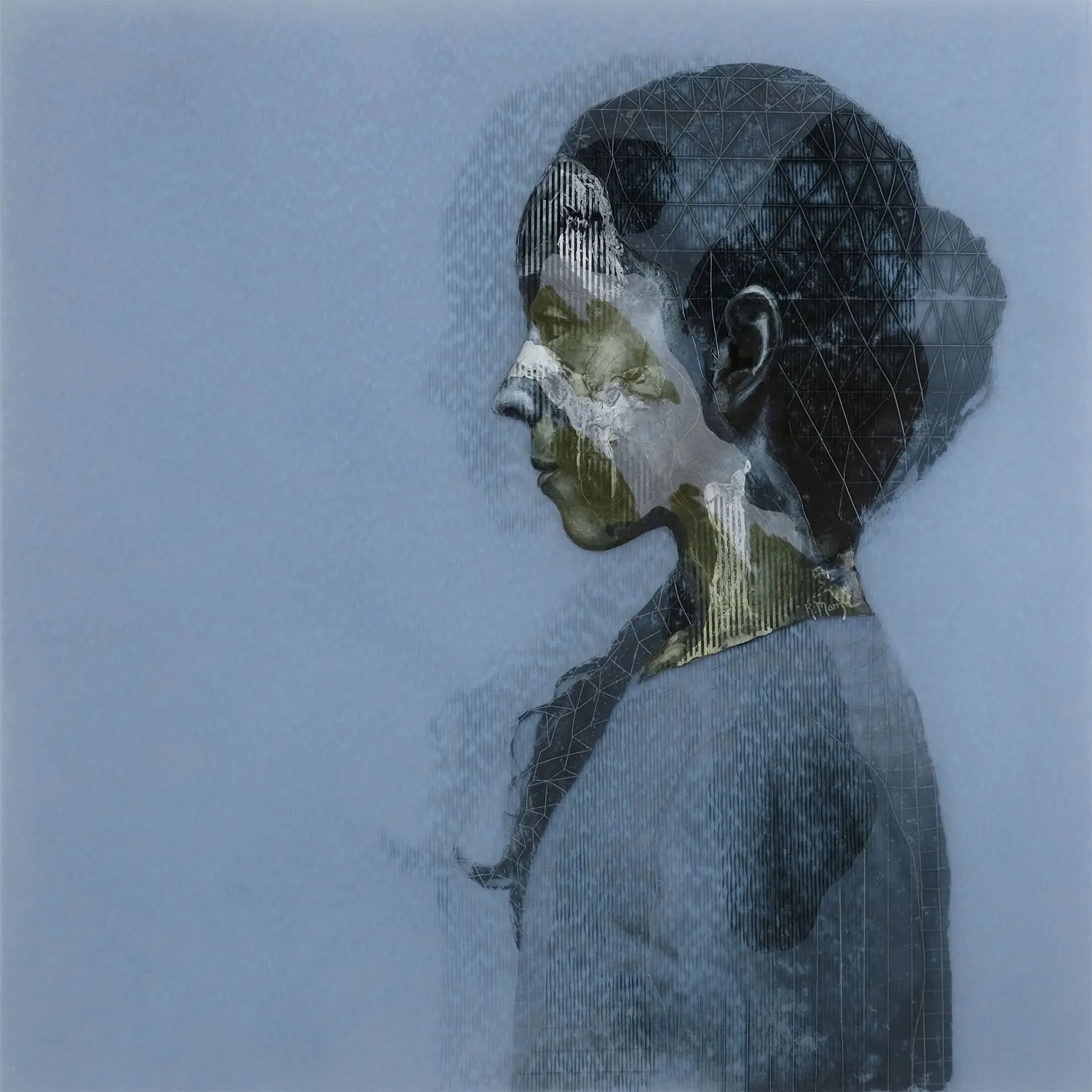 Teresa VII Oil and Mixed on Resin 2018 small