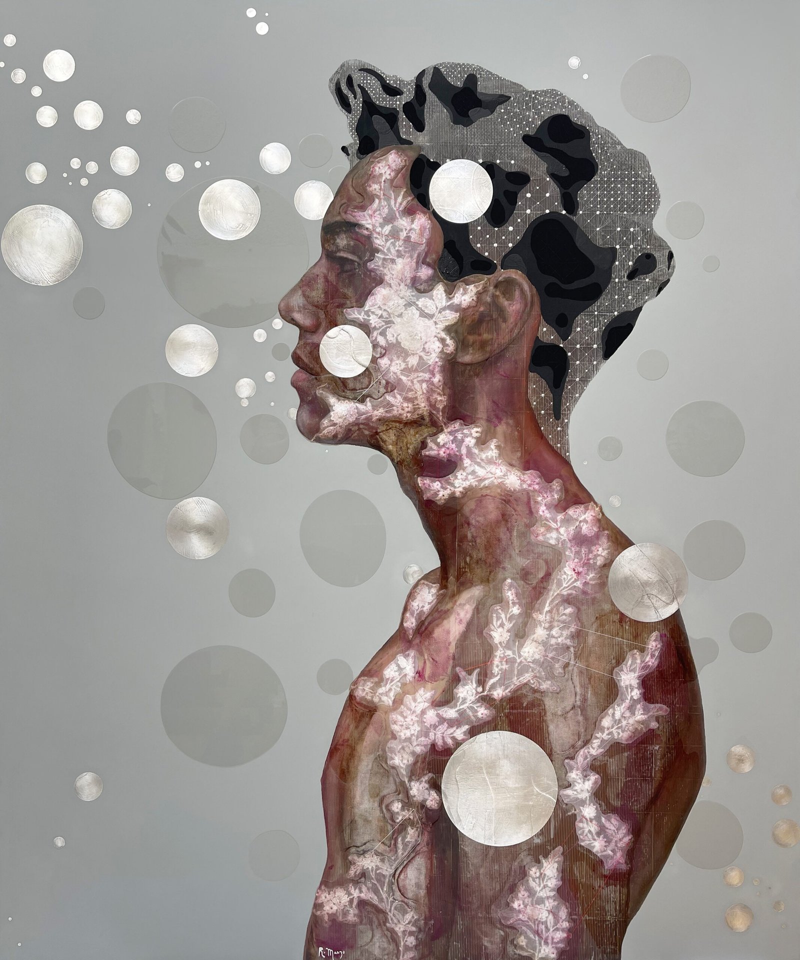Cristian III 152X183CM 2023.oil and mixed media on aluminum